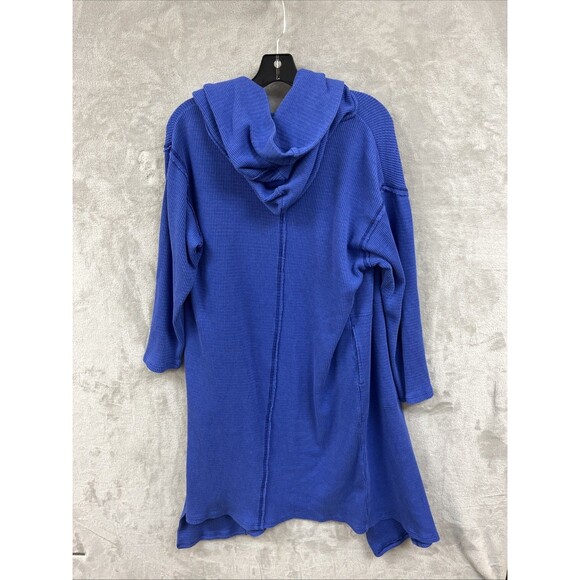 Free People Beach Cardigan Sweater Women’s XS S Blue Mid Length Duster Cover Up - Picture 2 of 5